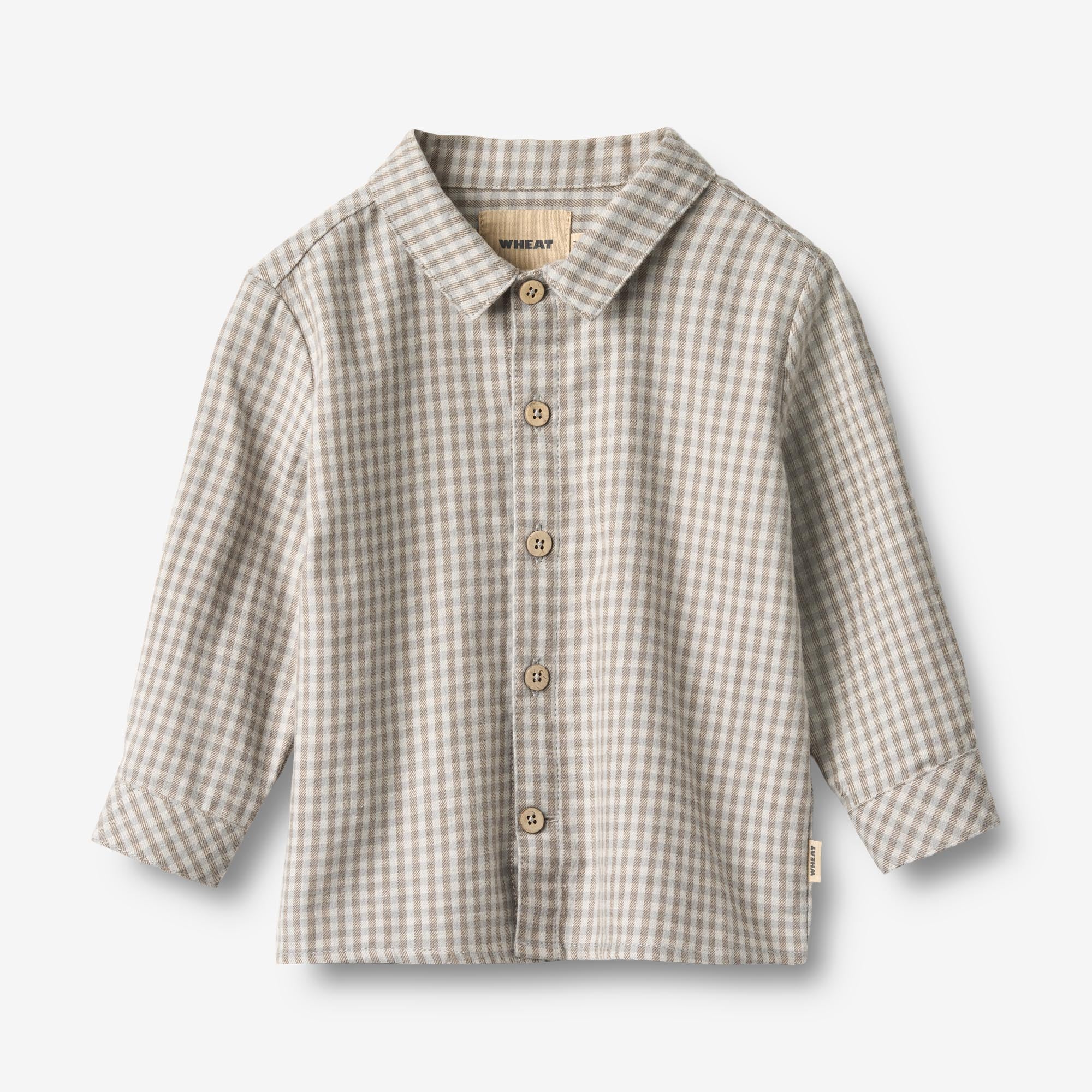 wheat-oscar-hemd-greybrown-check-bio-baumwolle-baby image 1