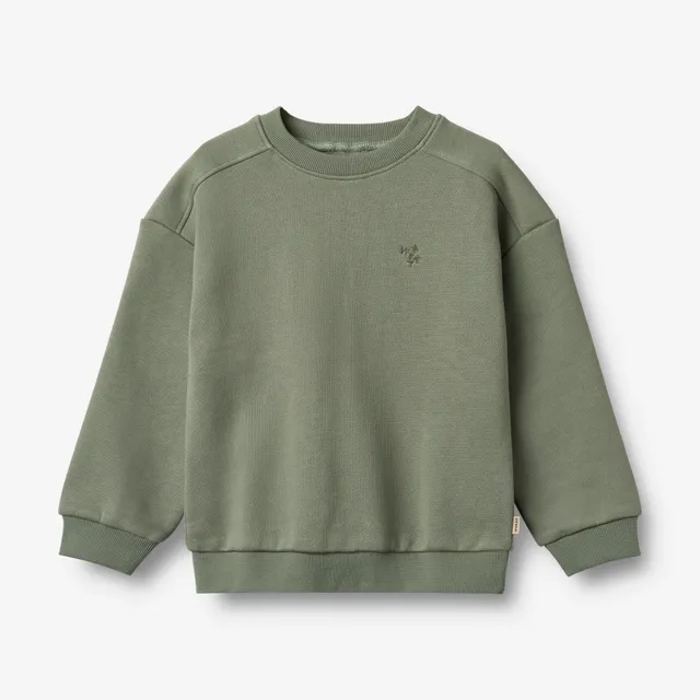 wheat-willi-sweatshirt-dusty-green-bio-baumwolle-unisex image 1