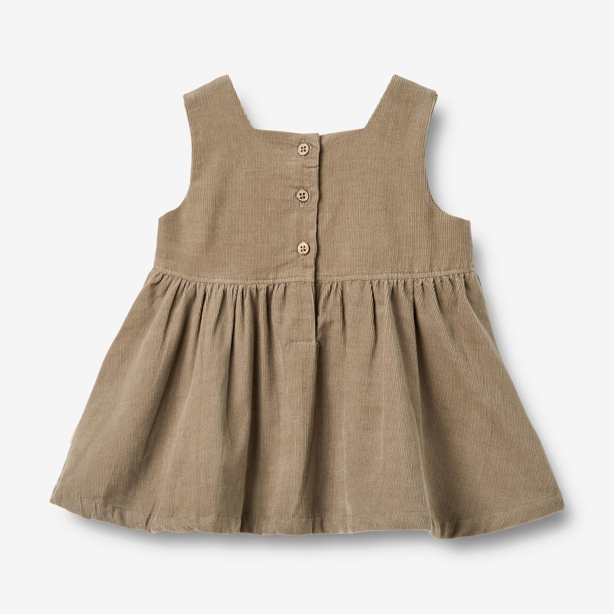 wheat-mirna-pinafore-kleid-grey-stone-cord-bio image 2