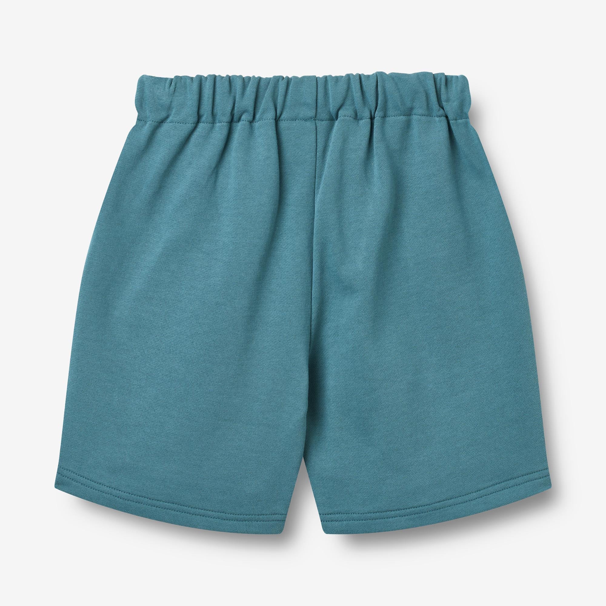 wheat-aksel-sweat-shorts-blue-teal-bio-baumwolle image 2