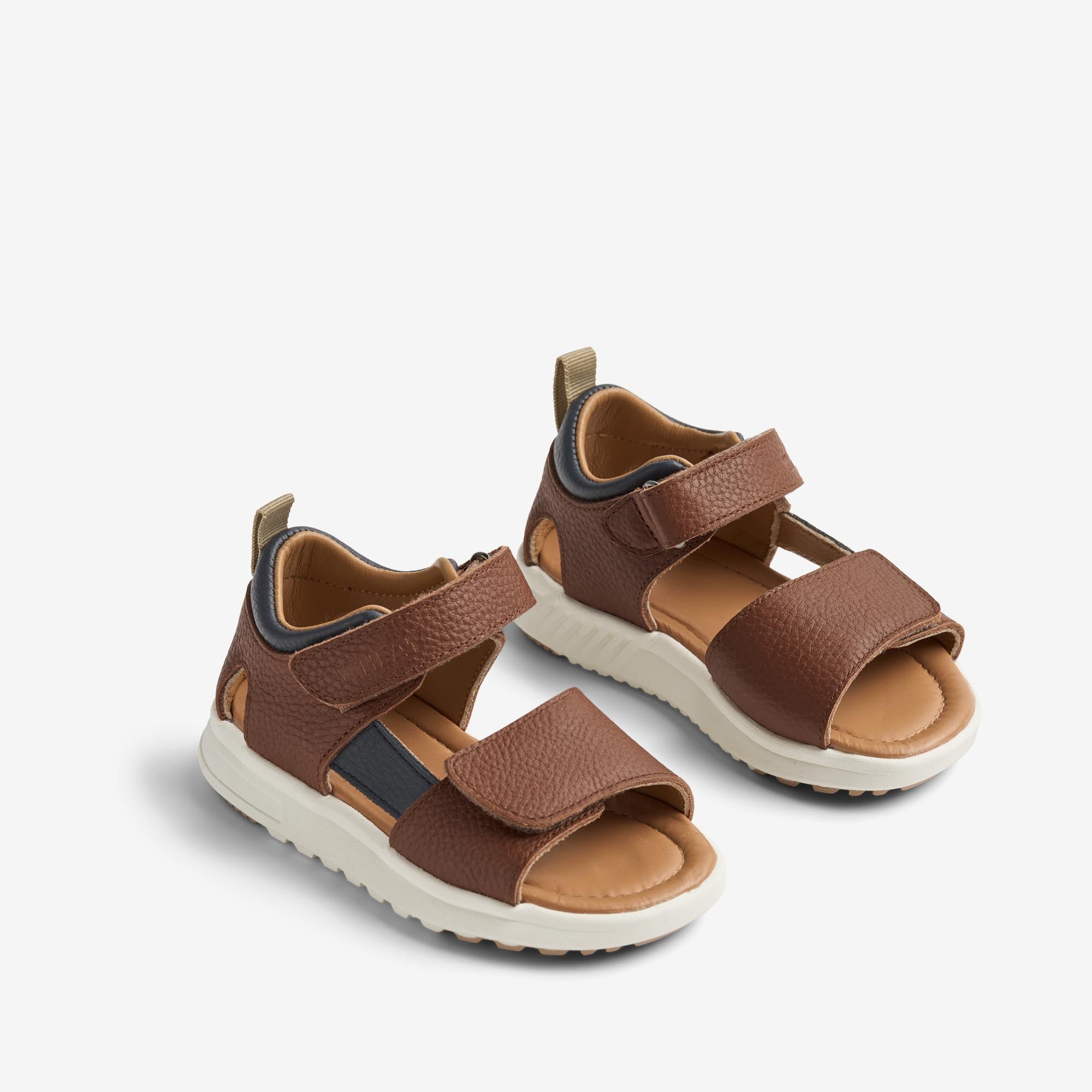 wheat-maxie-sandale-cognac-leder-klett-braun image 1