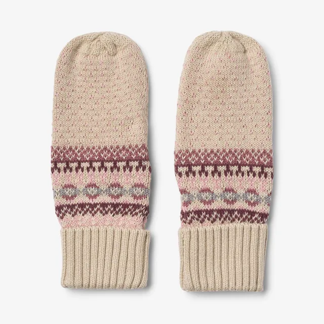 wheat-cotta-jacquard-handschuhe-rose-bio-baumwolle image 1