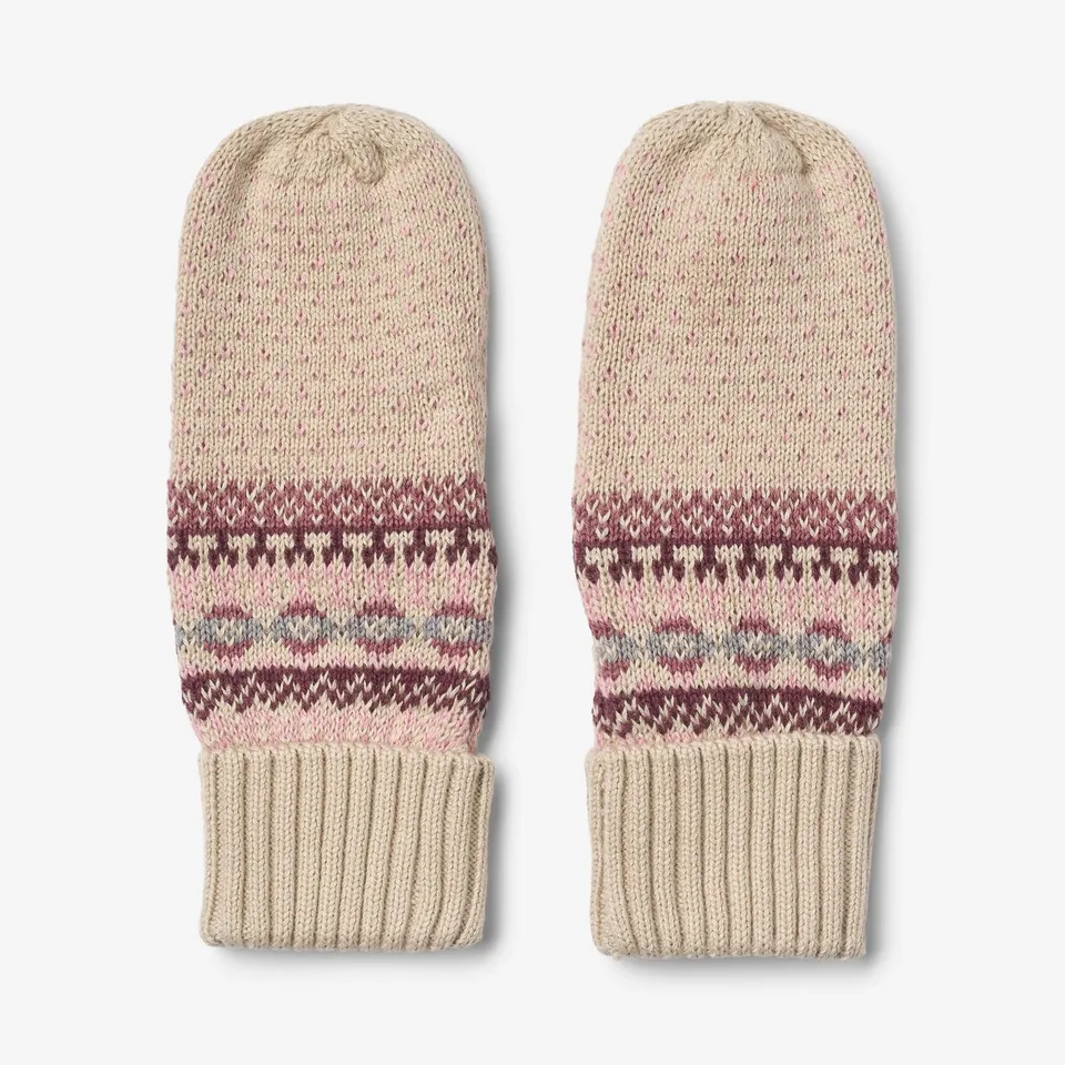 wheat-cotta-jacquard-handschuhe-rose-bio-baumwolle image 1