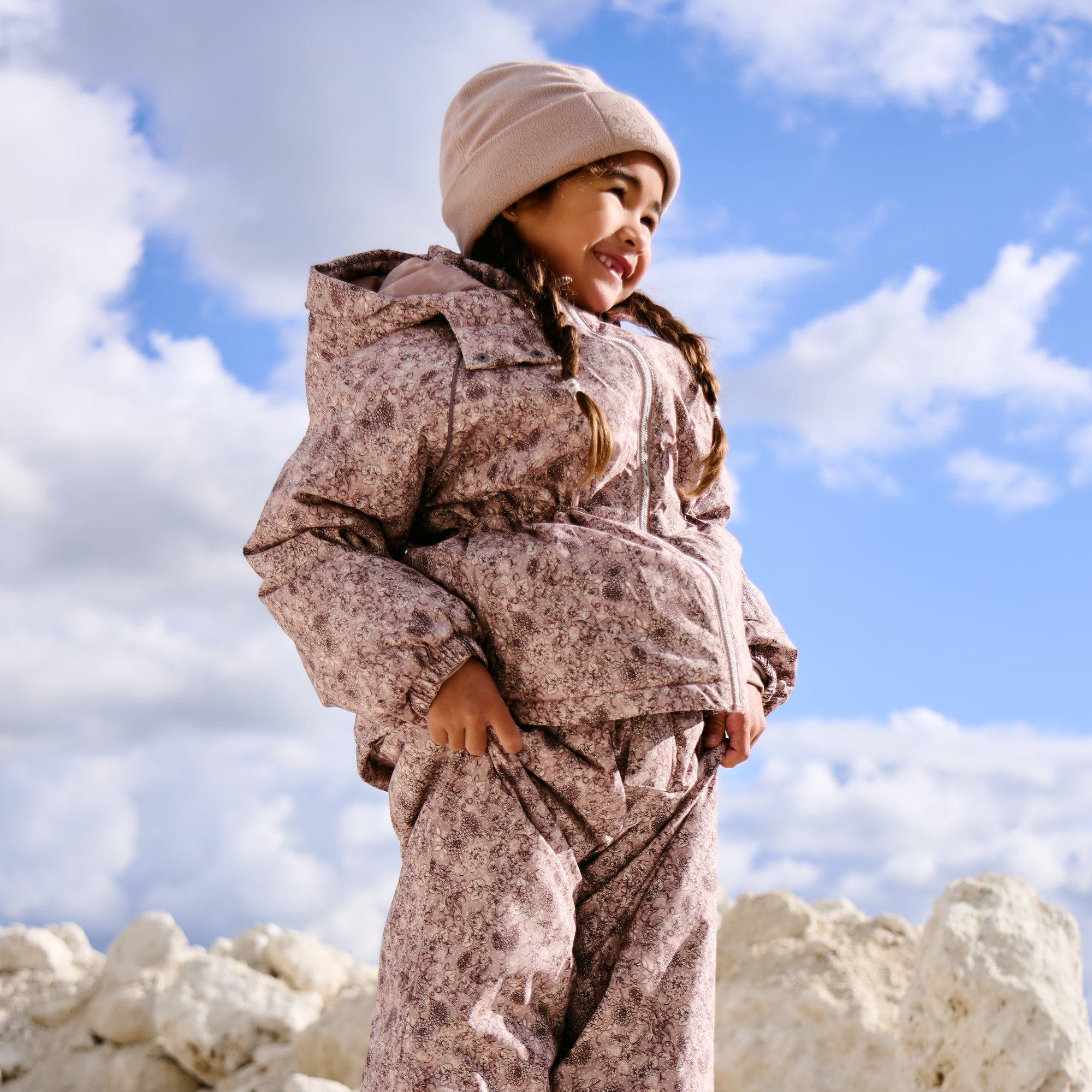 wheat-loloen-kinder-fleece-m-tze-dry-rose-recyclingfleece image 4