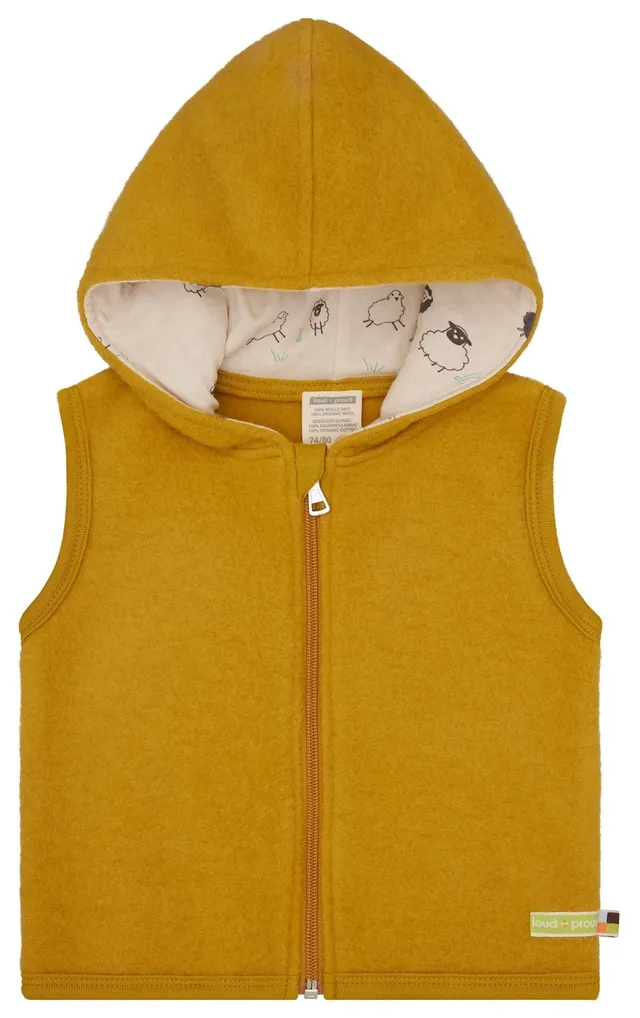 loud-proud-classics-weste-merino-wollfleece-curry image 1