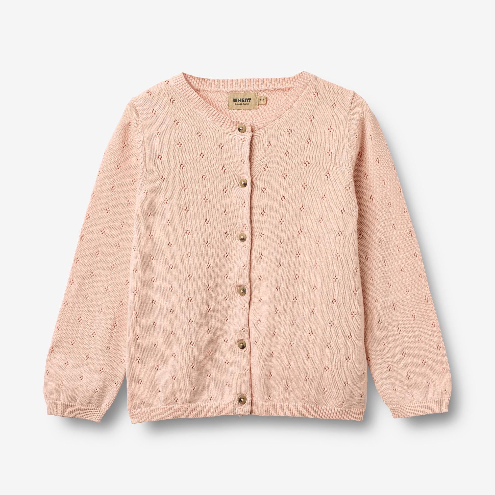 wheat-maia-strickjacke-powder-bio-baumwolle-knopfleiste image 1