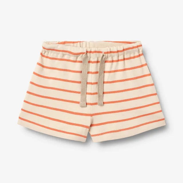 wheat-vic-jersey-shorts-orange-stripe-bio-baumwolle image 1