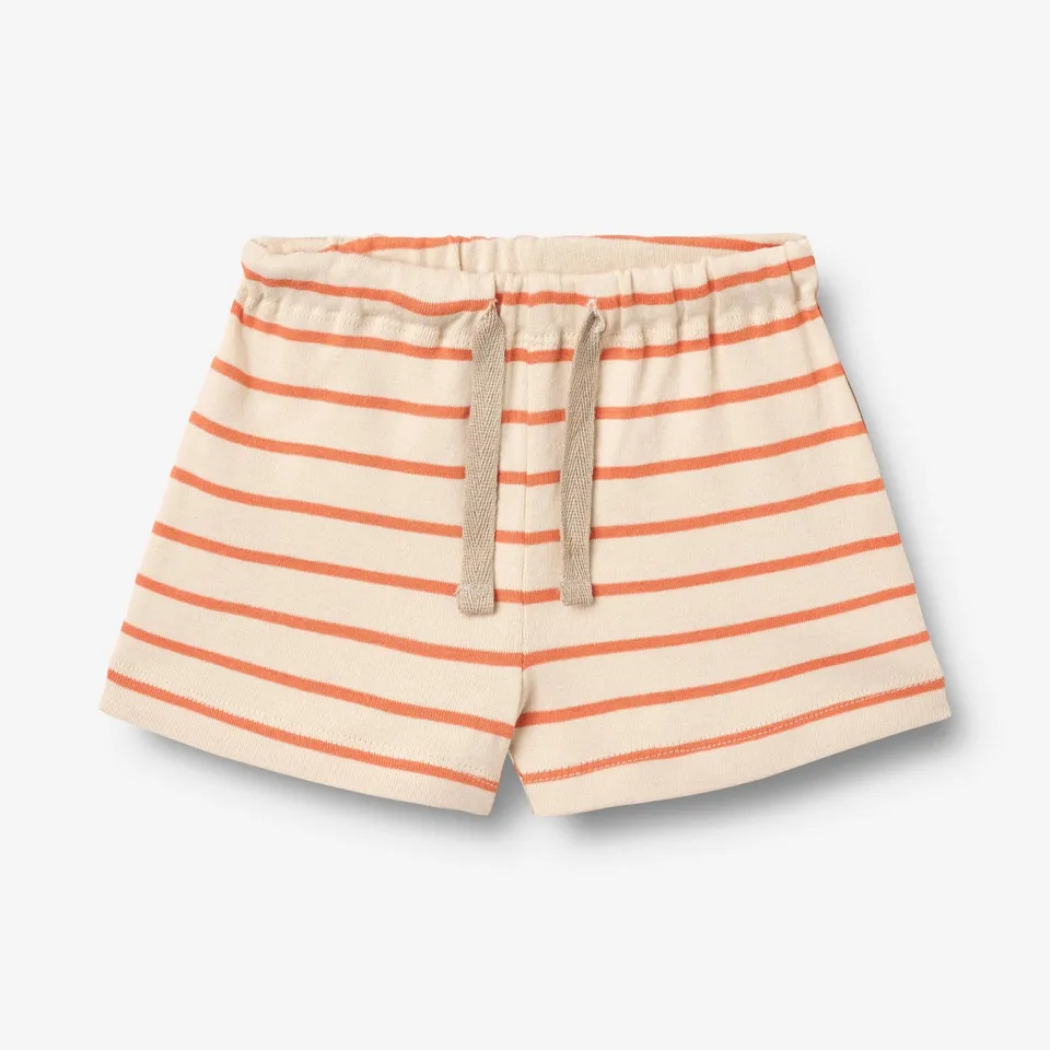 wheat-vic-jersey-shorts-orange-stripe-bio-baumwolle image 1