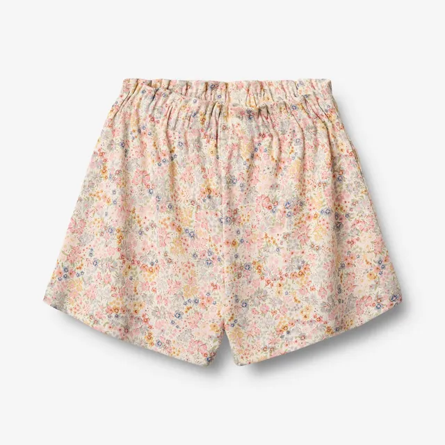 wheat-sandy-shorts-bright-flowers-bio-baumwolle image 1