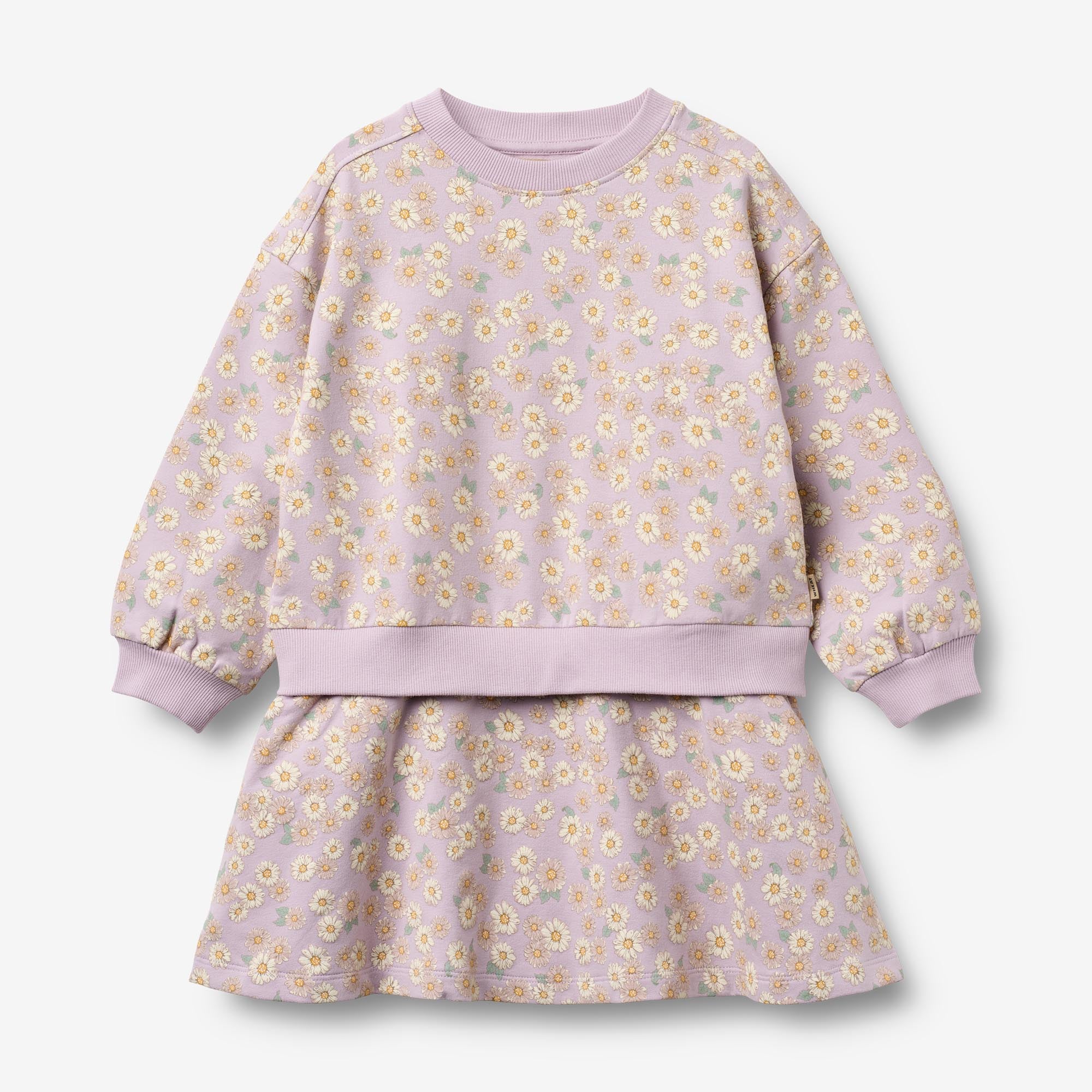 wheat-maggie-sweatkleid-m-dchen-lavender-daisies-langarm image 1