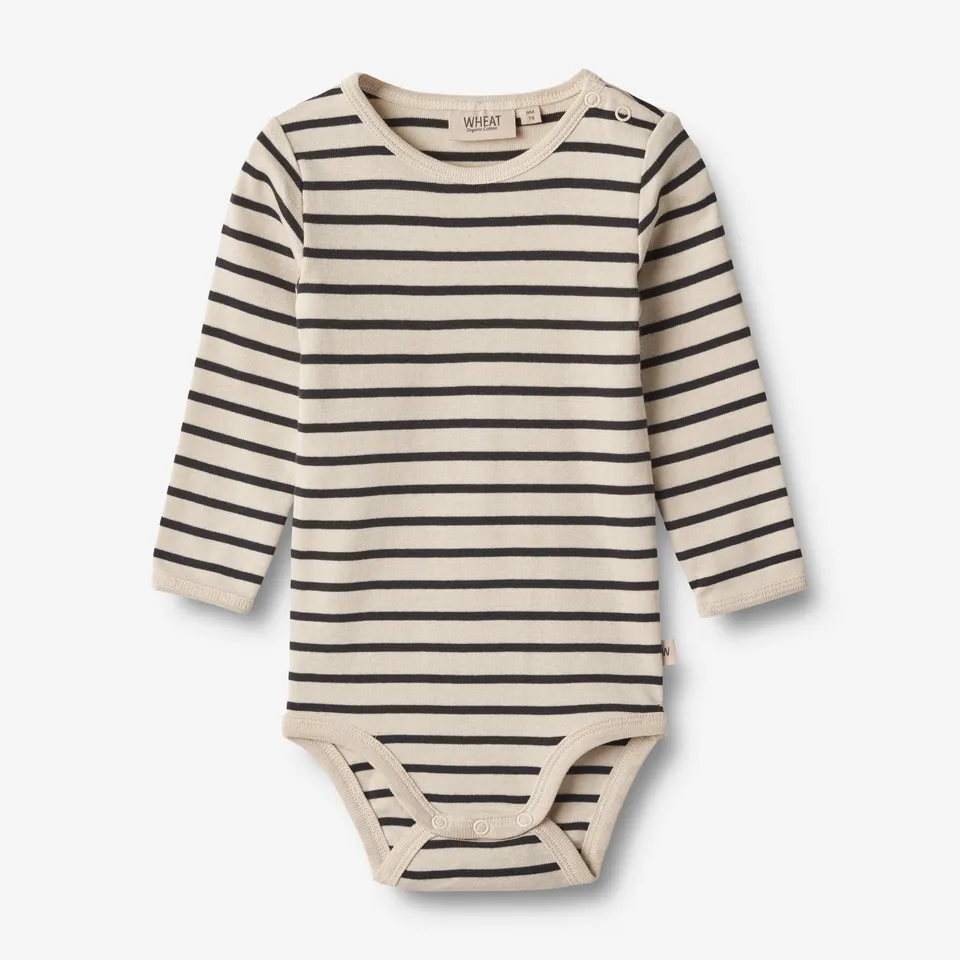 wheat-berti-body-langarm-baby-bio-navy-stripe image 1