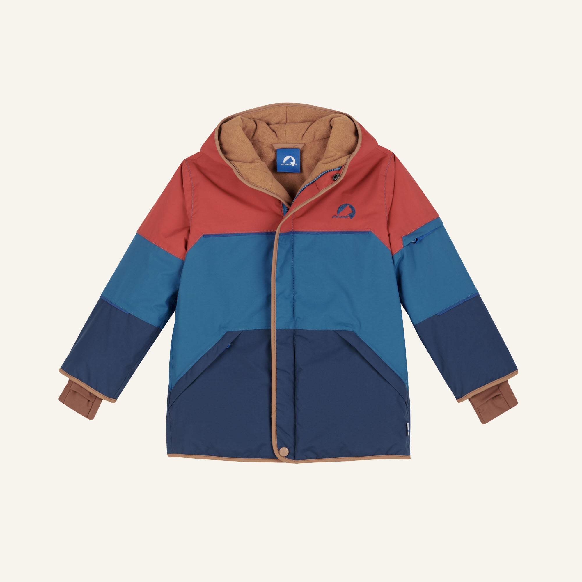 finkid-husky-taika-snow-winterjacke-apple-green-ocean-110-120-wasserdicht image 2