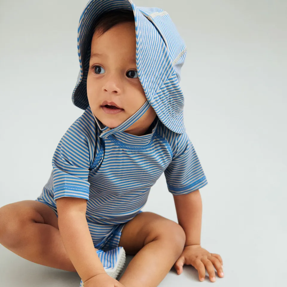 wheat-badeanzug-cas-blue-swim-stripe-baby-uv-50-gr-62-92 image 1