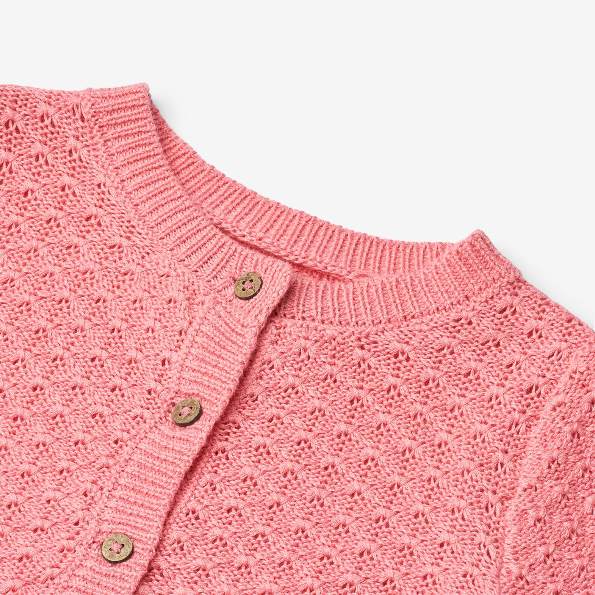 wheat-magnella-strickjacke-flamingo-pink-bio-baumwolle image 3
