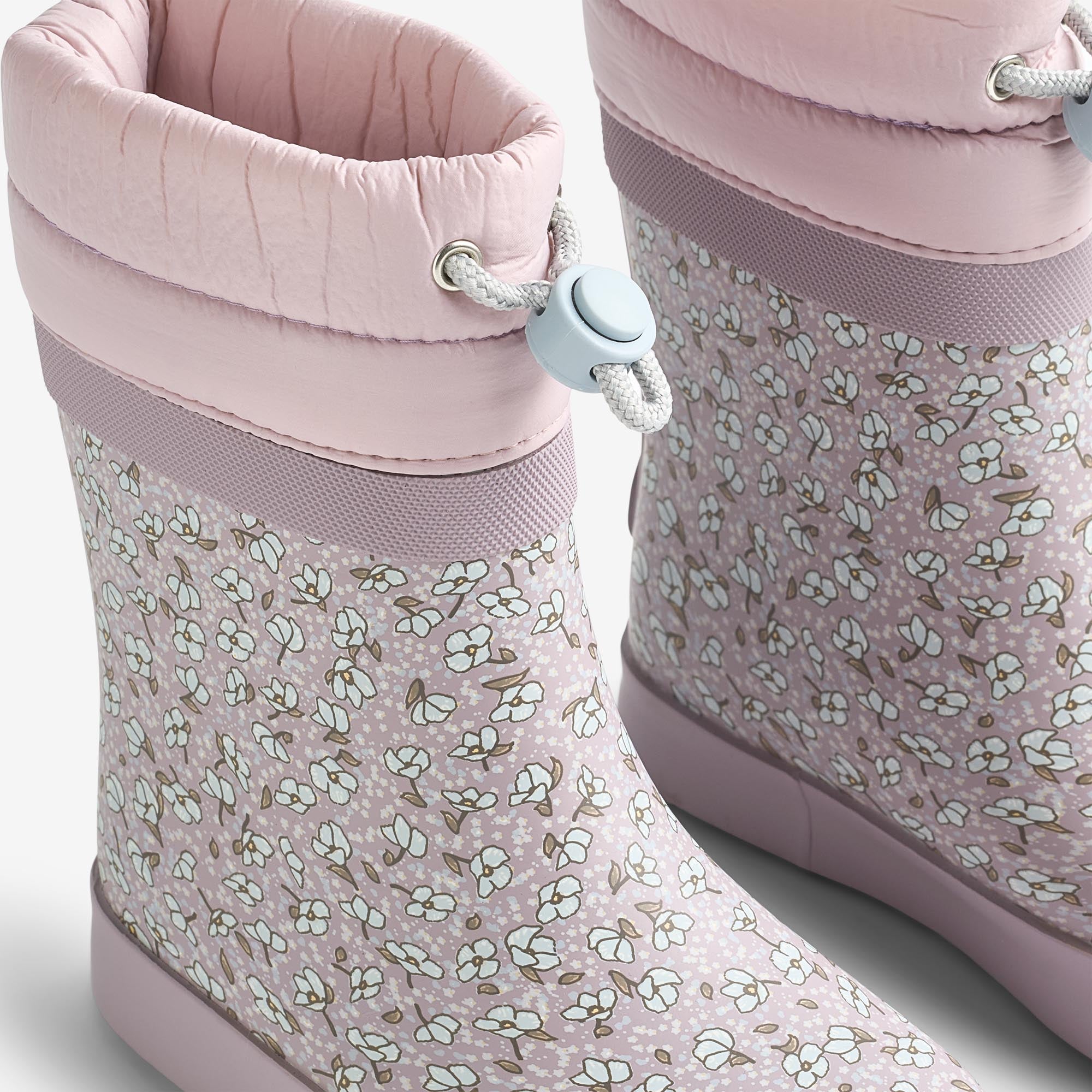 wheat-arden-thermo-barefoot-gummistiefel-lilac-blue-flowers image 4