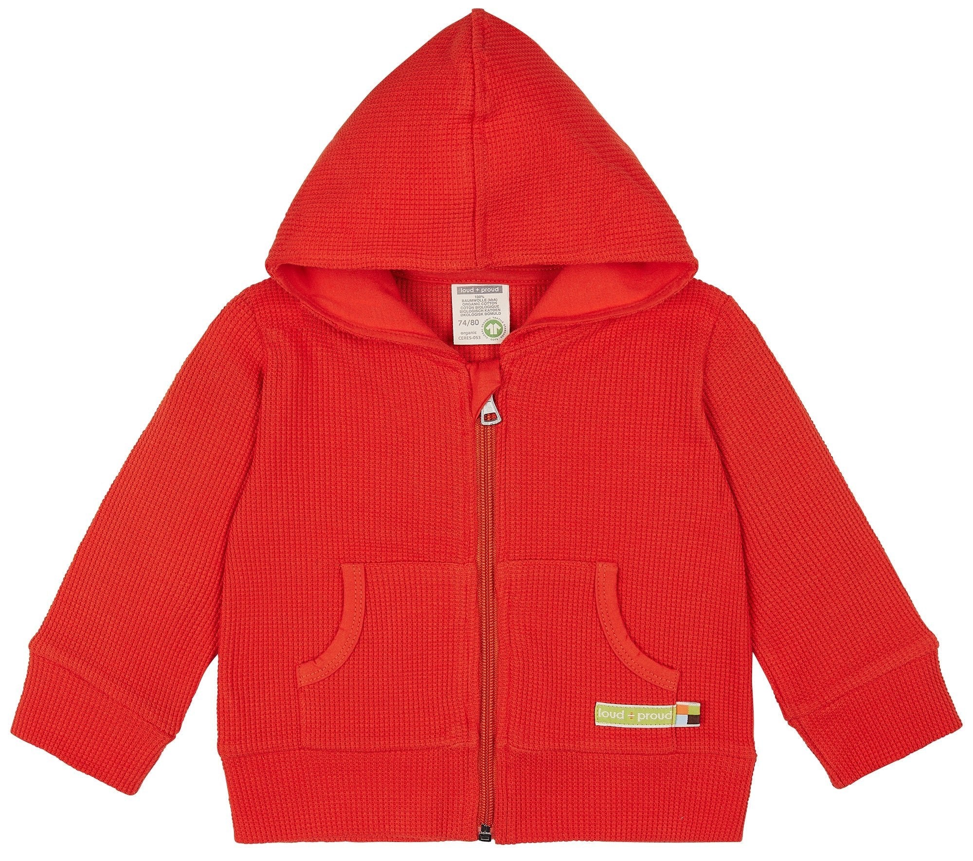 loud-proud-classics-kapuzenjacke-waffelstruktur-copper-86-92 image 1