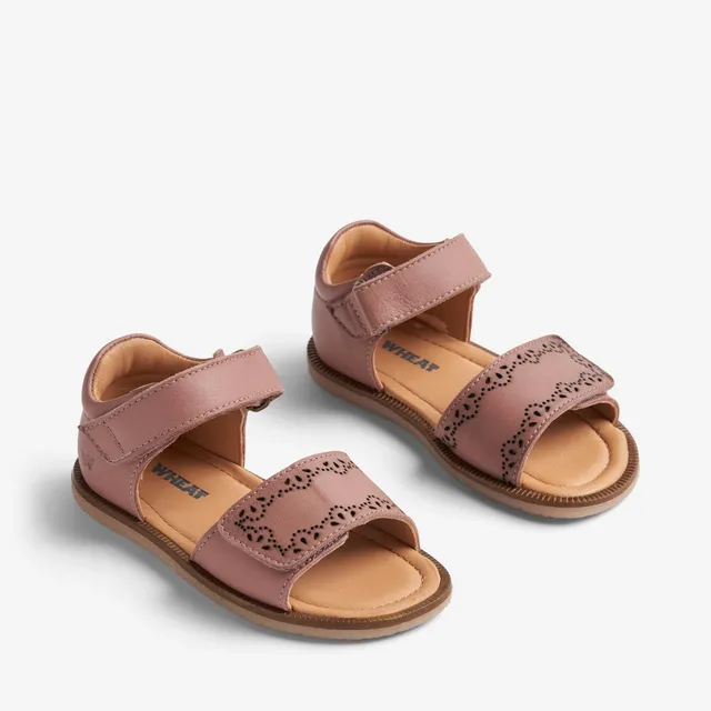 wheat-molli-sandale-old-rose-leder-klettverschluss image 1