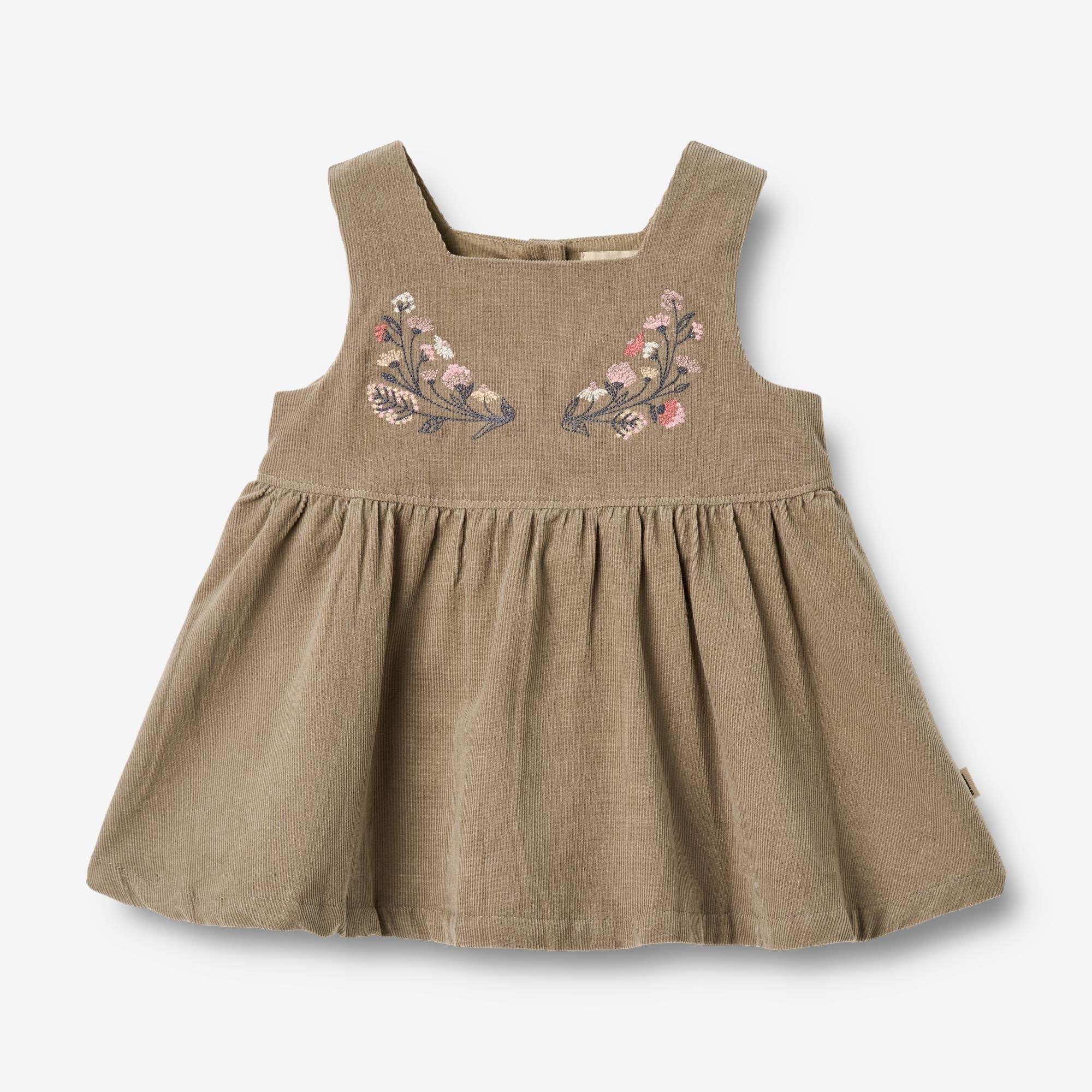 wheat-mirna-pinafore-kleid-grey-stone-cord-bio image 1