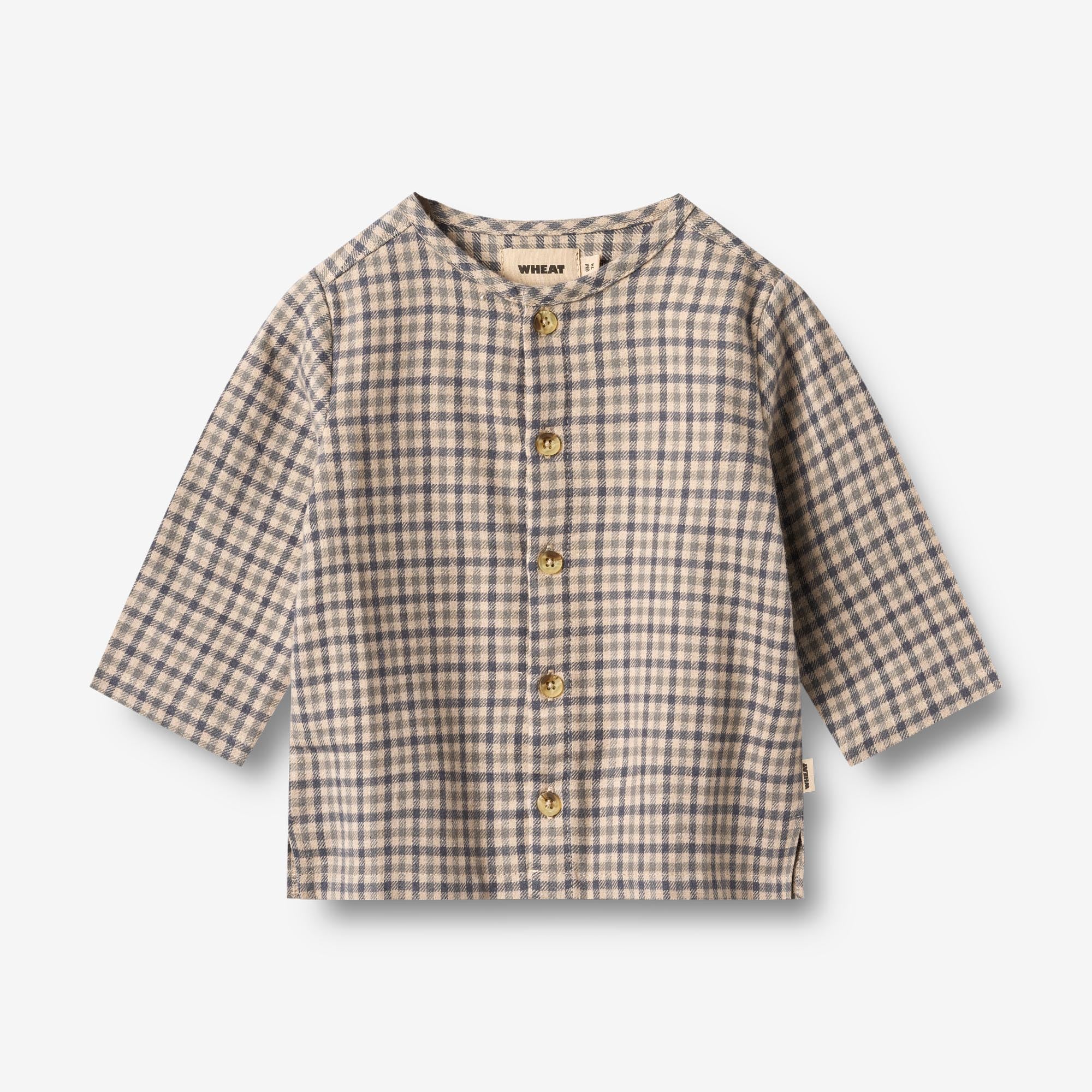 wheat-shelby-hemd-blue-check-baby-bio-baumwolle-kariert image 1