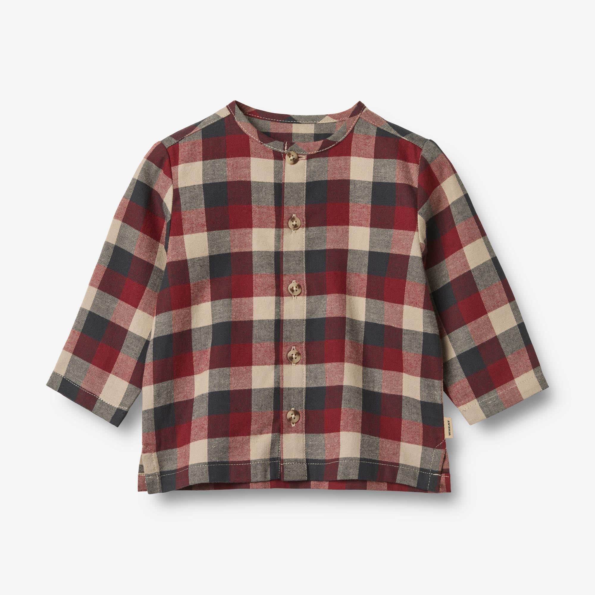 wheat-shelby-hemd-red-blue-check-bio-baumwolle-baby image 1