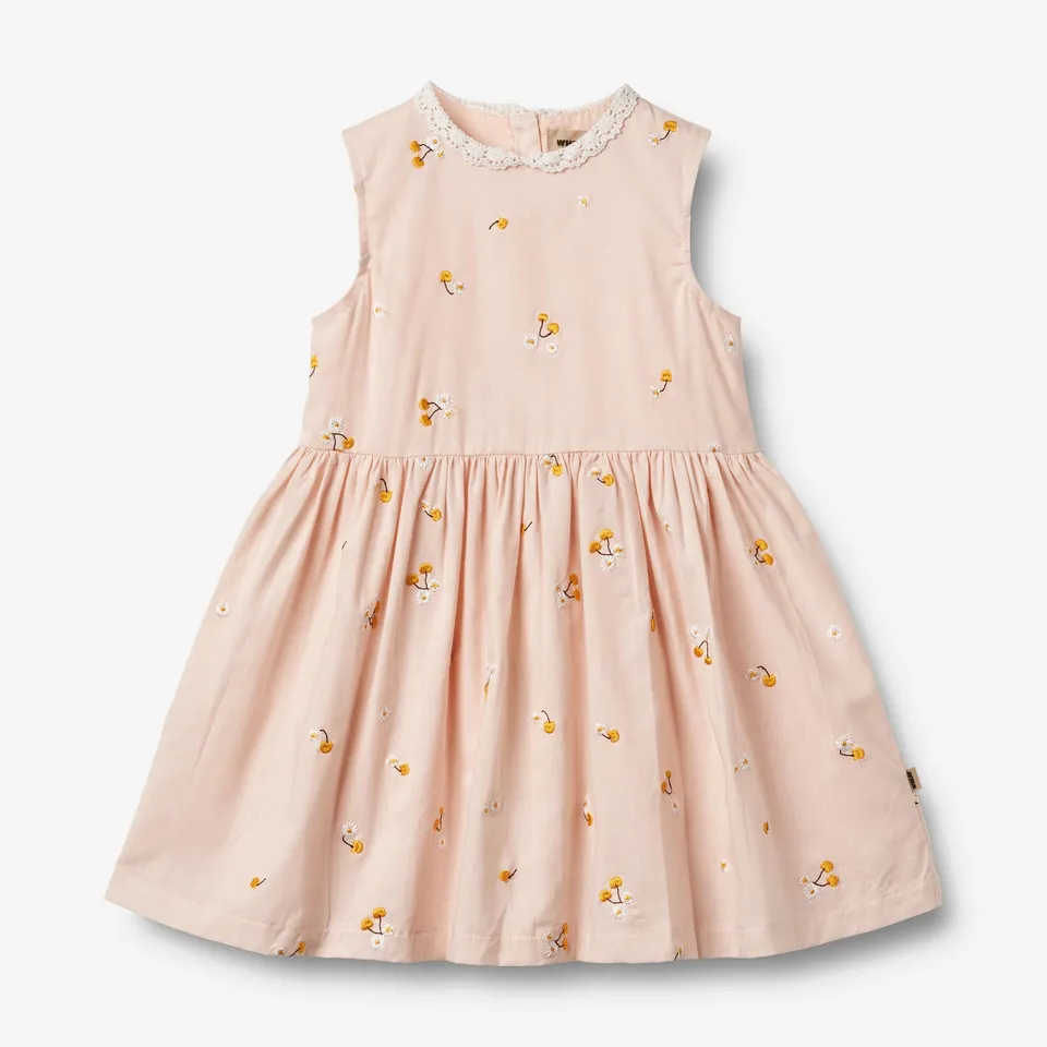 wheat-elma-kleid-powder-yellow-cherries-bio-baumwolle image 1