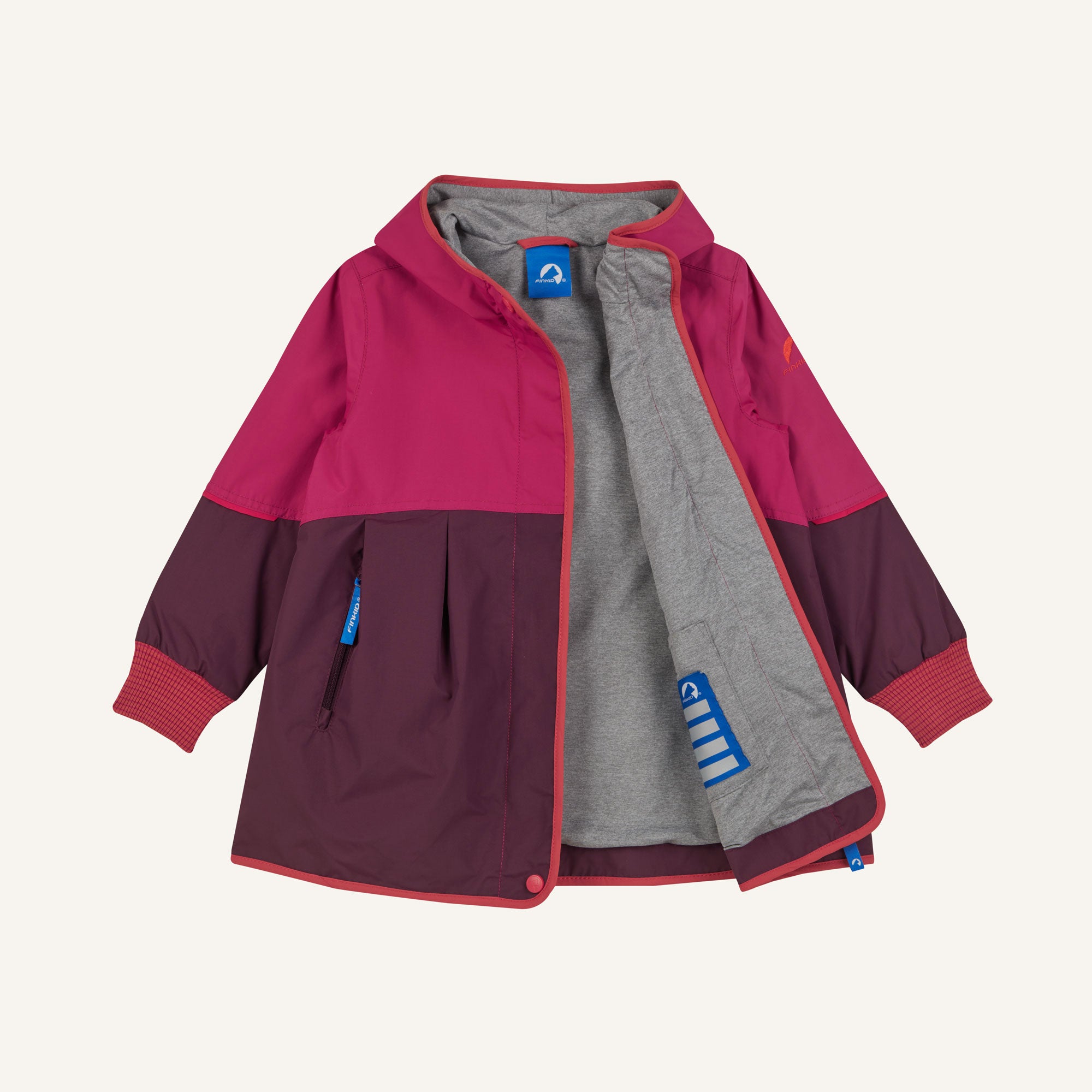 finkid-husky-aina-move-regenjacke-terra-cotta-wasserfest image 2