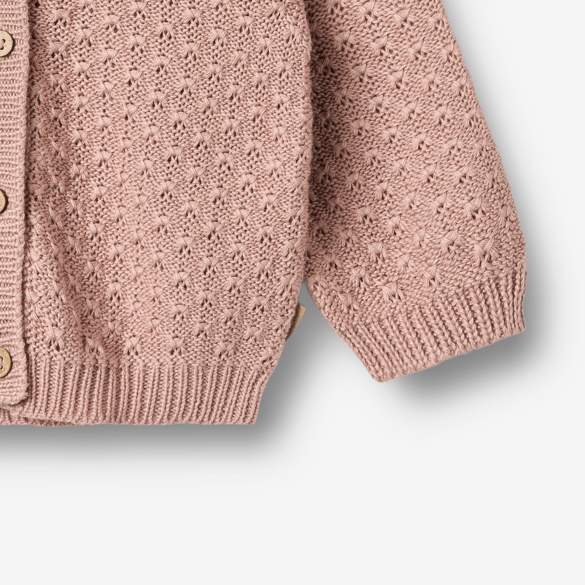 wheat-magnella-strickjacke-baby-cardigan-rose-powder-bio image 5