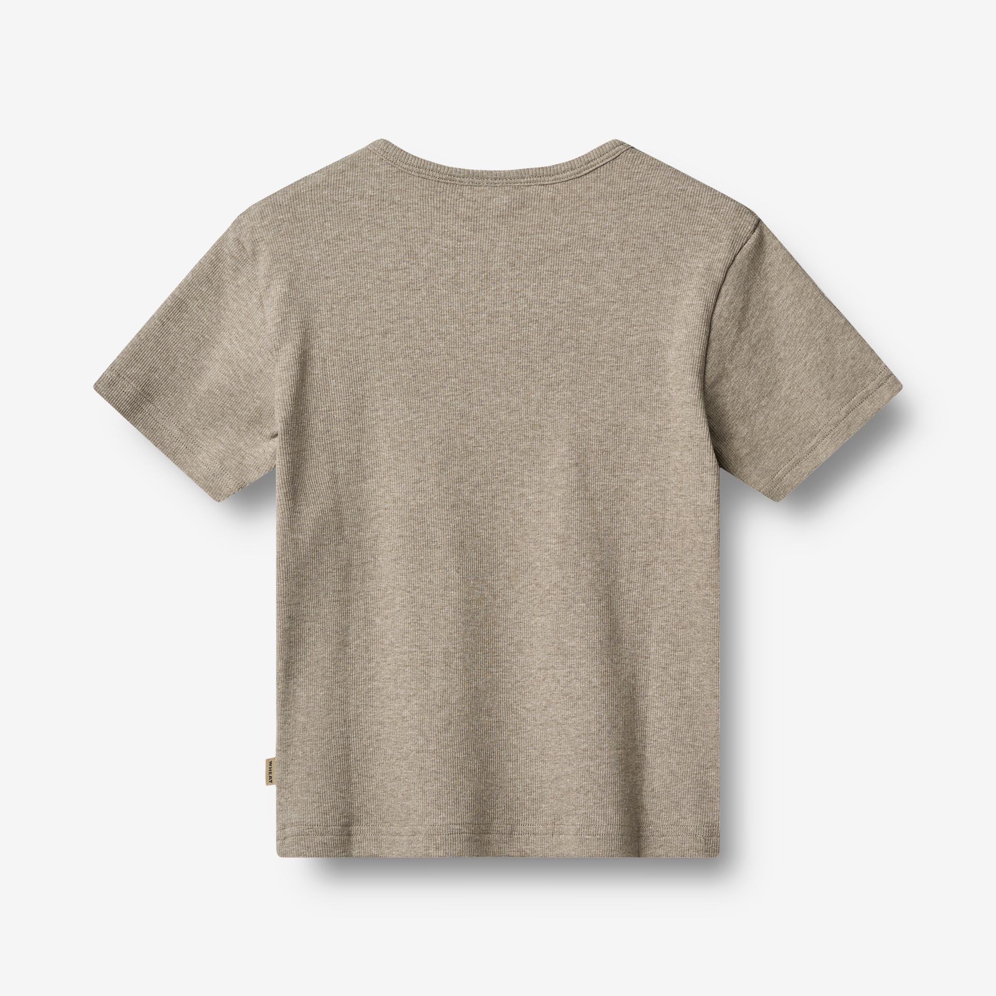 wheat-lumi-t-shirt-gravel-melange-bio-baumwolle-kurzarm image 2