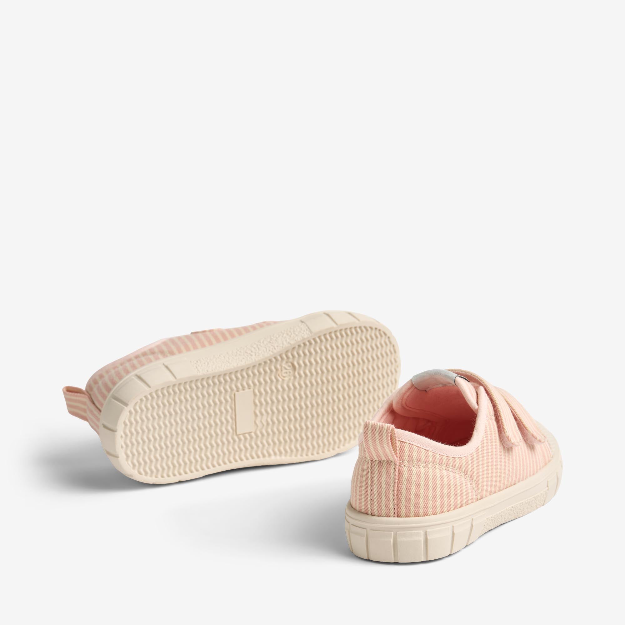 wheat-bobbie-sneaker-rose-stripe-bio-baumwolle-klett image 2