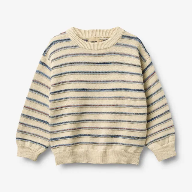 wheat-harlow-strickpullover-sandshell-stripe-kinder image 1