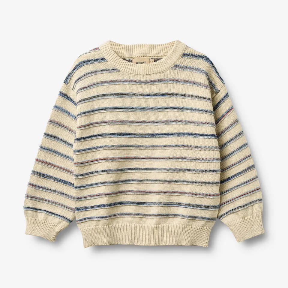 wheat-harlow-strickpullover-sandshell-stripe-kinder image 1