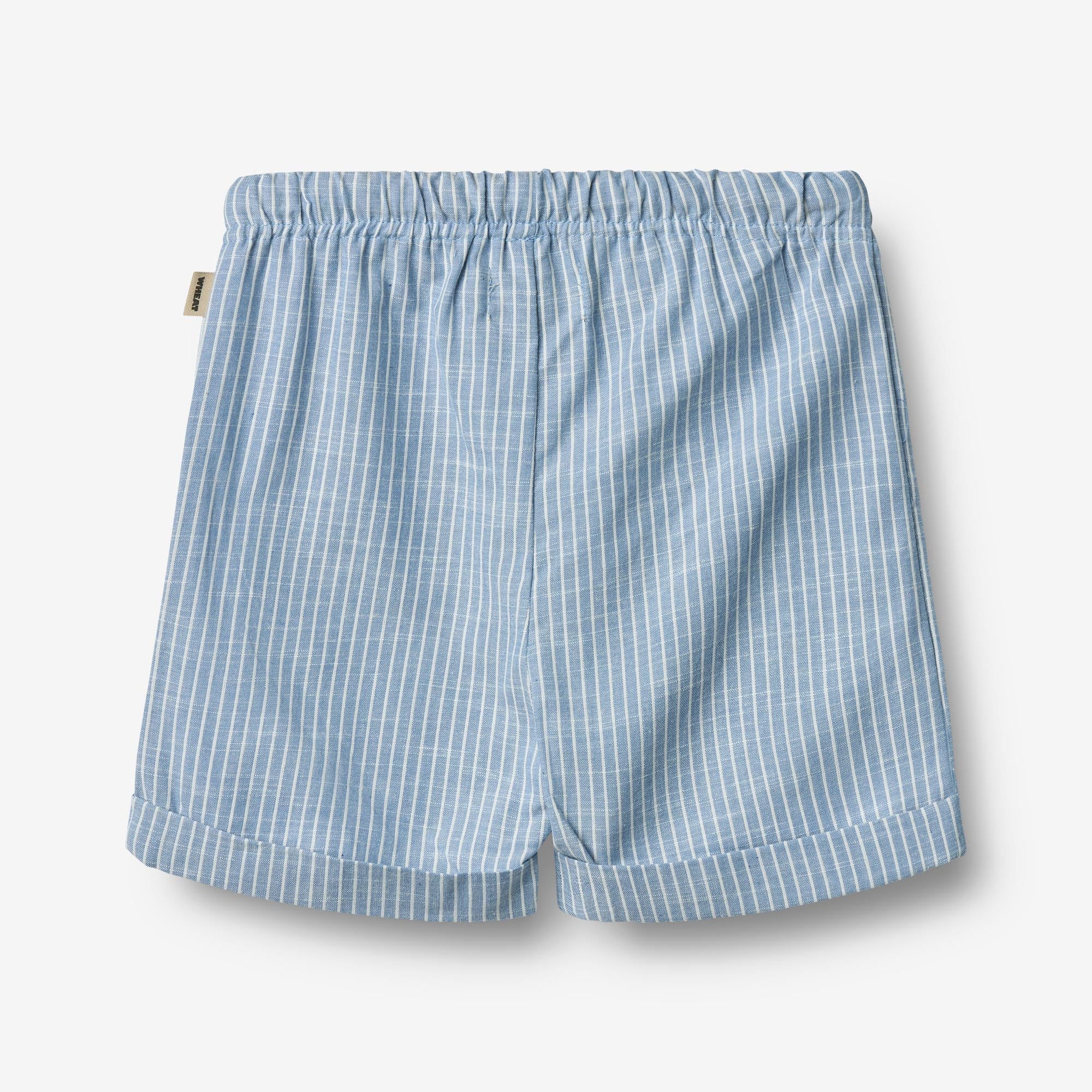 wheat-milton-shorts-blue-stripe-bio-baumwolle image 2