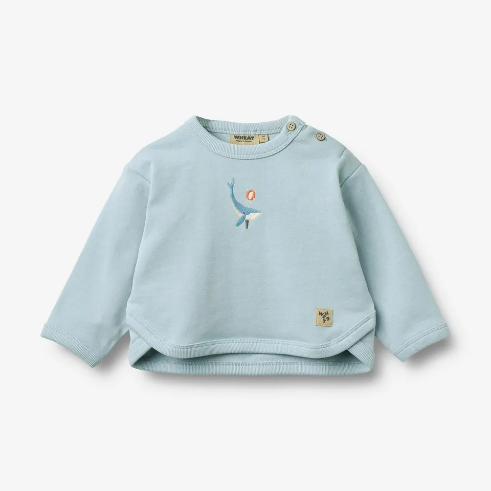 wheat-emery-sweatshirt-summer-sky-bio-baumwolle-baby image 1