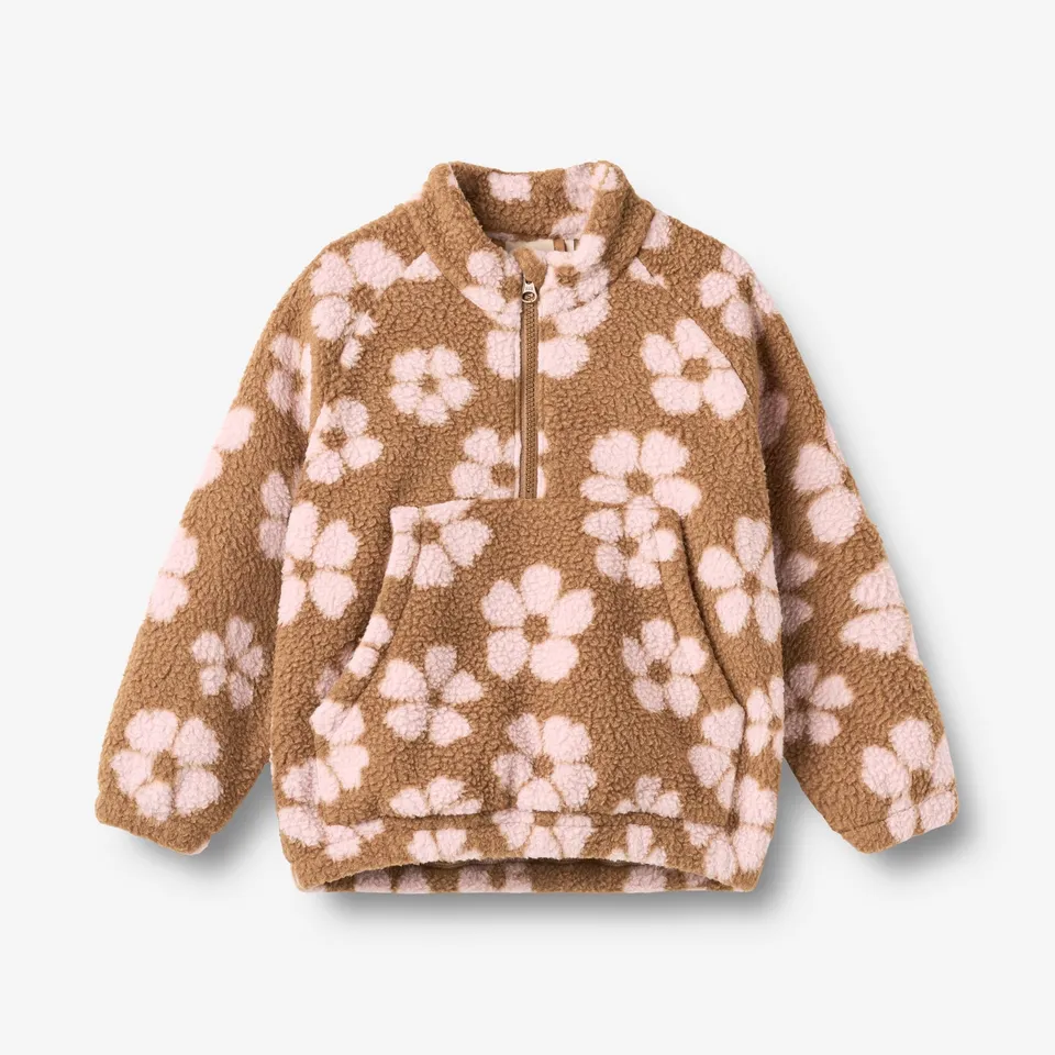 wheat-moon-fleece-anorak-warm-hazel-flowers-recycling-fleece image 1