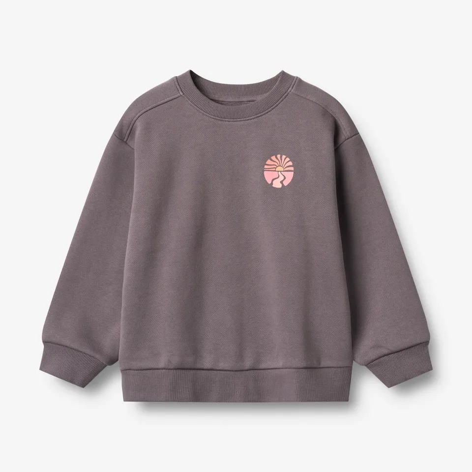 wheat-ellis-sweatshirt-langarm-purple-stone-bio-baumwolle-print image 1