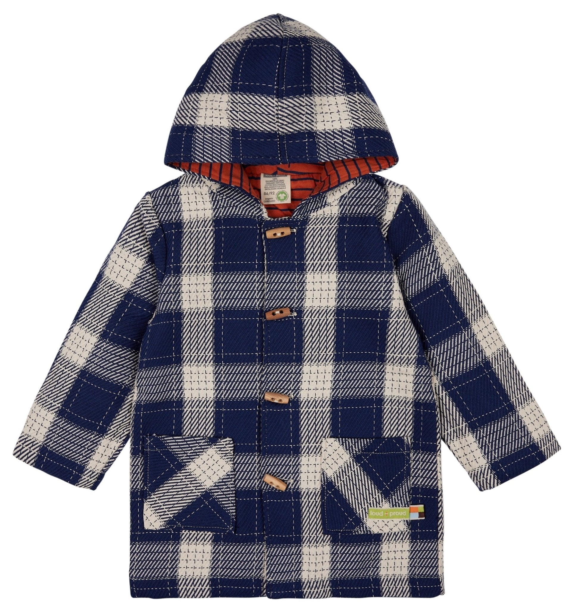 loud-proud-classics-kurzmantel-karo-nougat-110-116-kapuze image 5