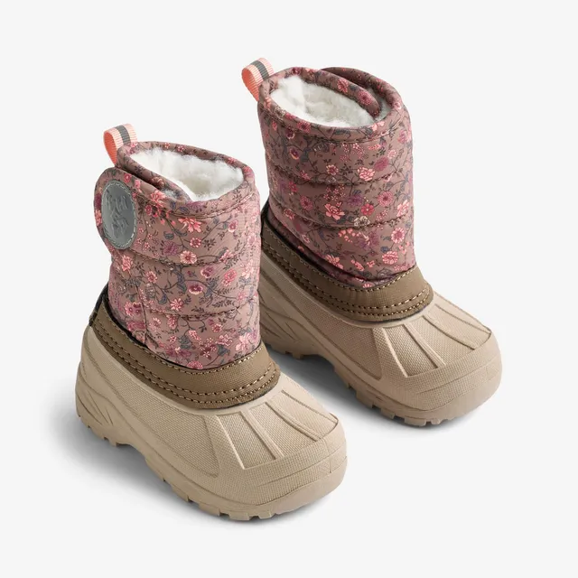 wheat-winty-winterstiefel-kinder-blumen-wollfutter image 1