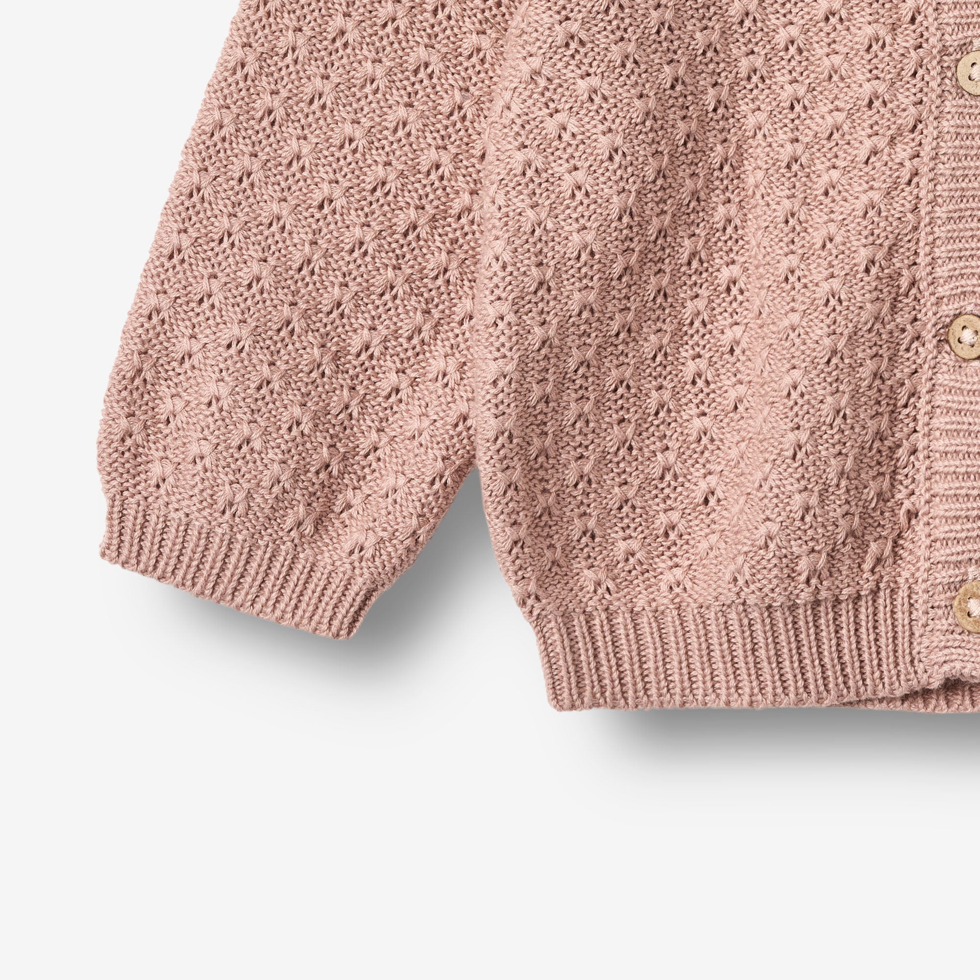 wheat-magnella-strickjacke-baby-cardigan-rose-powder-bio image 6