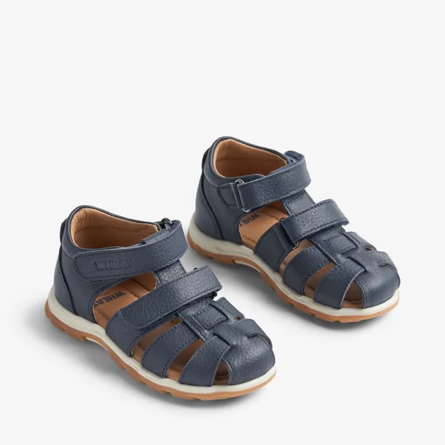 wheat-frei-l-sandale-kinder-navy-leder-klett image 1