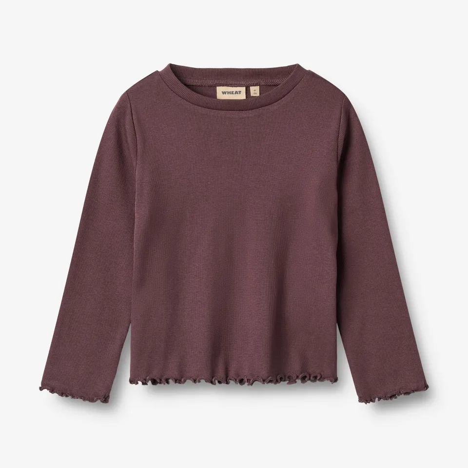 wheat-clothing-else-langarmshirt-fudge-modal-mix image 1