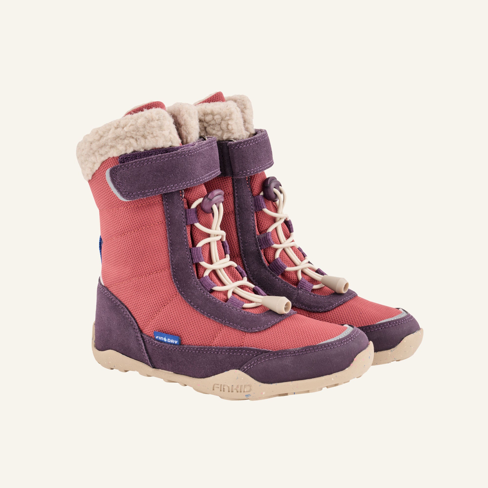 finkid-husky-jotos-winterschuhe-cedar-plum-barfu-teddyfutter image 2