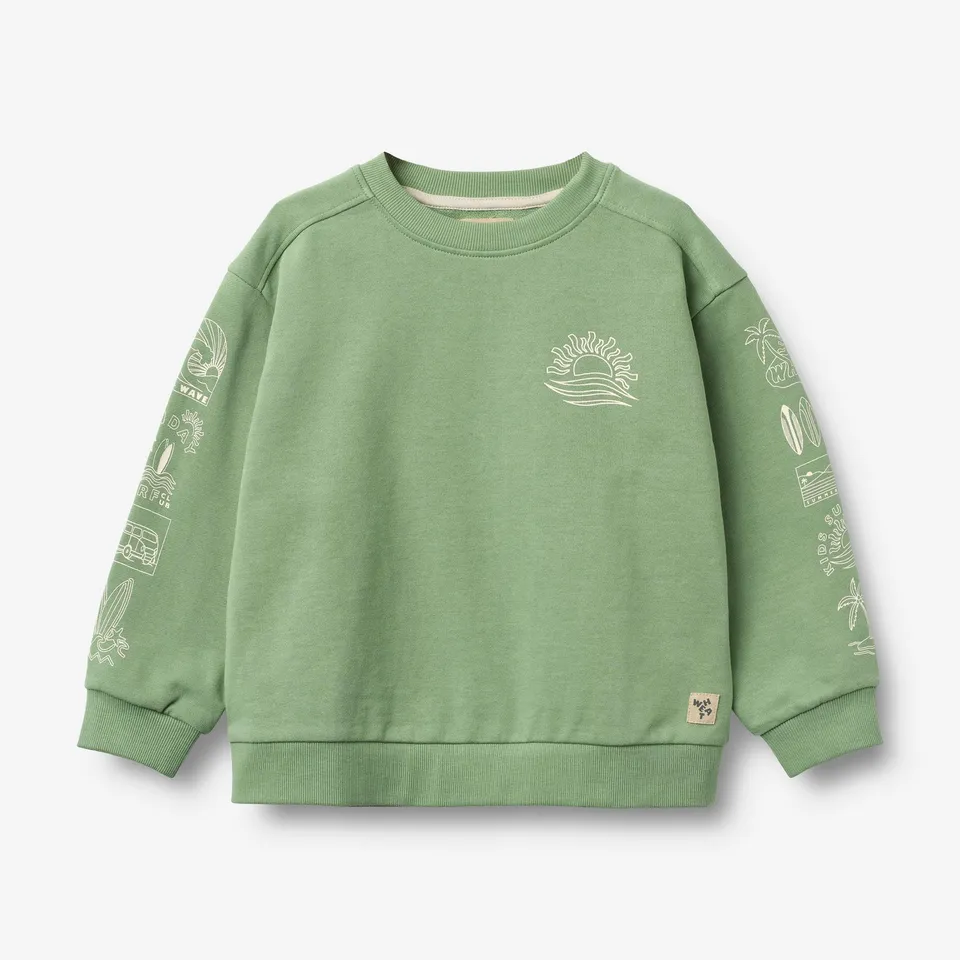 wheat-ellis-sweatshirt-jade-green-bio-baumwolle-kinder image 1