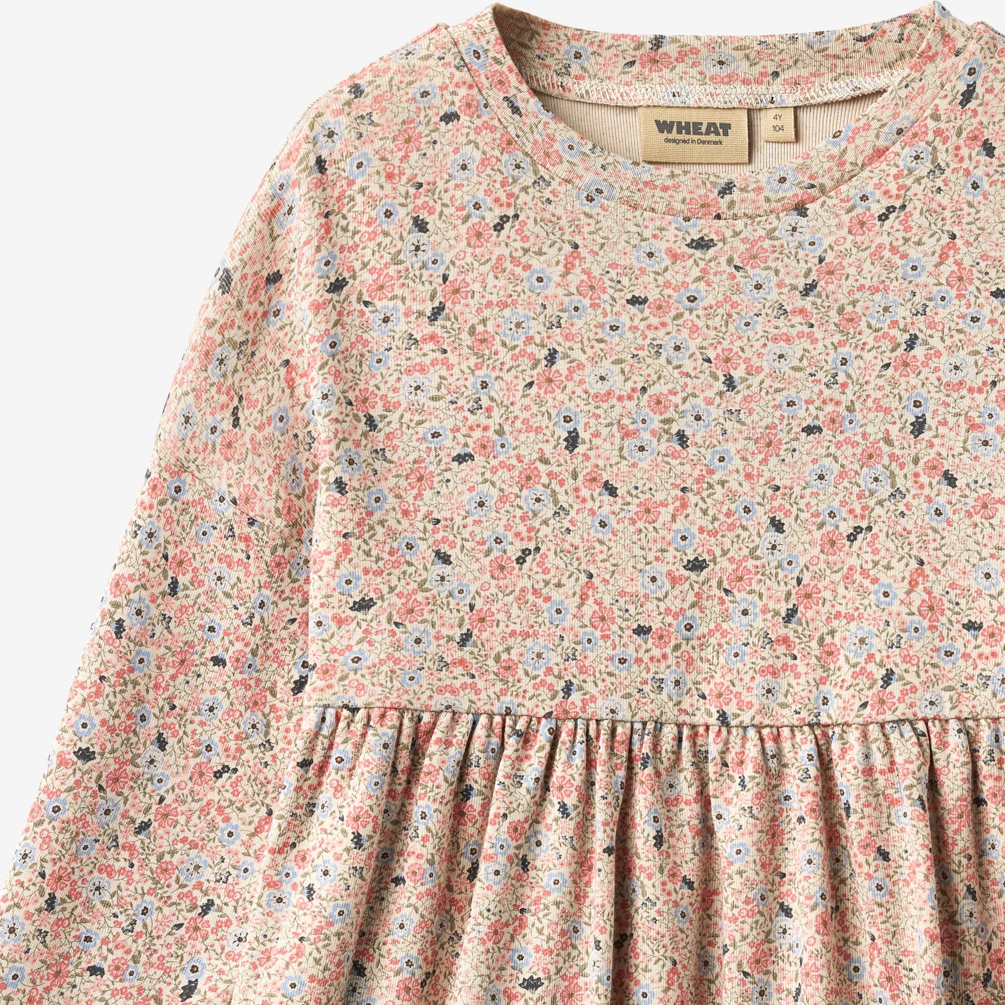 wheat-emmy-langarm-jerseykleid-grey-cloud-flowers-bio-baumwolle image 5