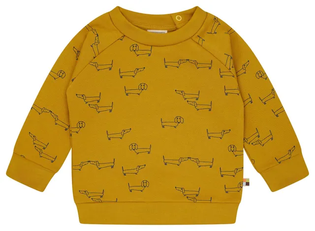 loud-proud-classics-sweatshirt-dackel-kinder-pullover-curry-bio image 1