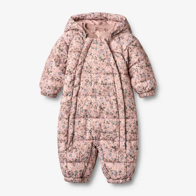 wheat-edem-puffer-schneeanzug-rose-powder-flowers-baby image 1