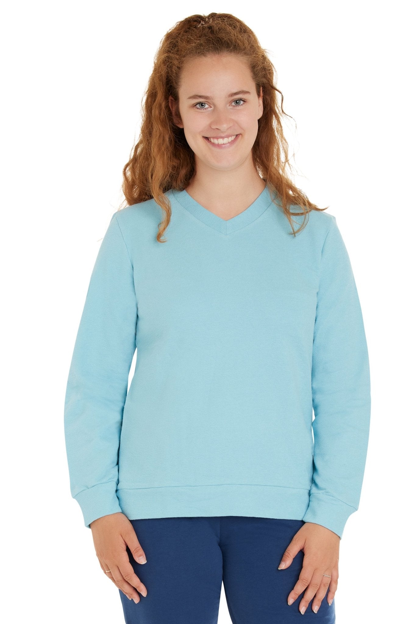 loud-proud-classics-damen-sweat-strukturmuster-lagoon-38-baumwolle image 1