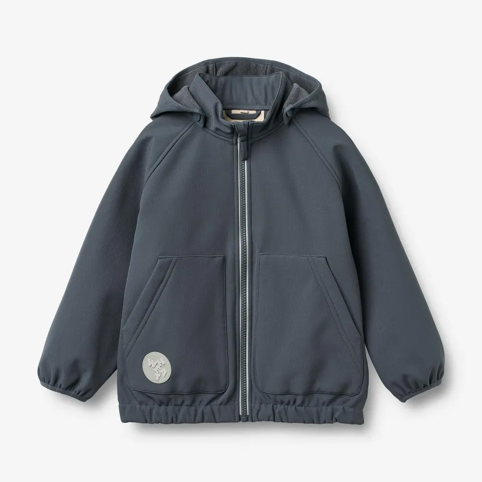 wheat-alleo-softshelljacke-greyblue-recycelt-kinder image 1