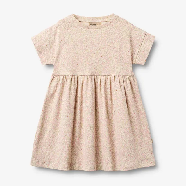 wheat-emilie-jerseykleid-coral-flowers-m-dchen-bio-baumwolle image 1