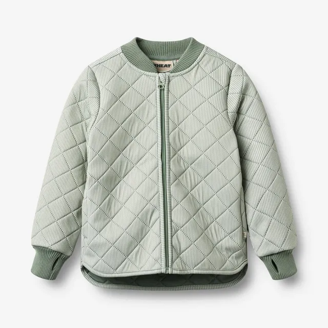 wheat-outerwear-thermo-jacket-loui-jacke-green-stripe-wattiert image 1