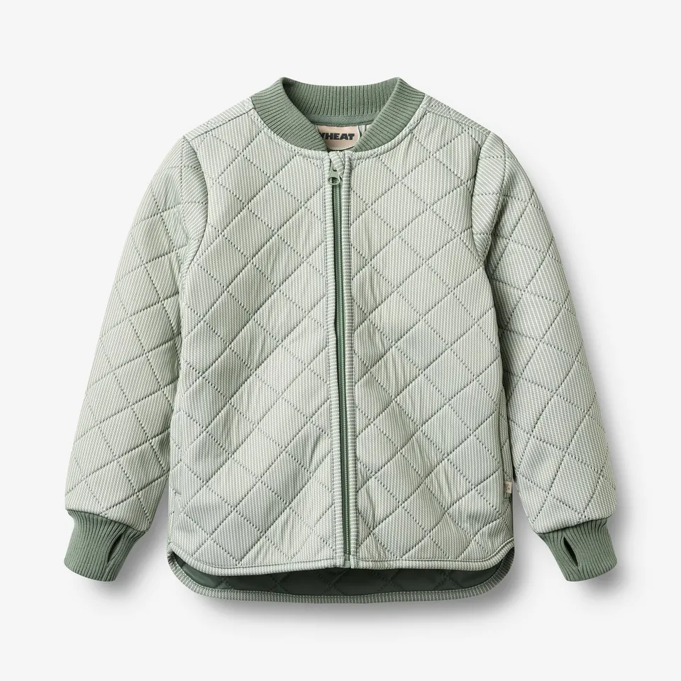 wheat-outerwear-thermo-jacket-loui-jacke-green-stripe-wattiert image 1